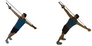 Crossfit oefening: Katrol oefening 1: Rechter arm, borst draai