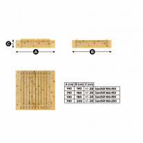 Snuggly Sandhill 140 x 200 met klap / zit deksel