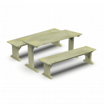 Snuggly Picknickset Munchy (Tafel + 2 banken zonder leuning) D132
