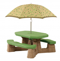 Snuggly Picknicktafel met Parasol (stenen)