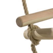 KBT houten sporten touwladder - 3 zijden