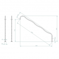 KBT Glijpalen in roestvrij staal 150 cm