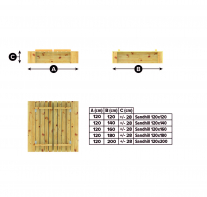Snuggly Sandhill 120 x 160 met klap / zit deksel