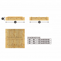 Snuggly Sandhill 160 x 200 met klap / zit deksel